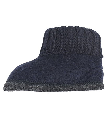 Huttelihut Hausschuhe - Wolle - Dark Navy