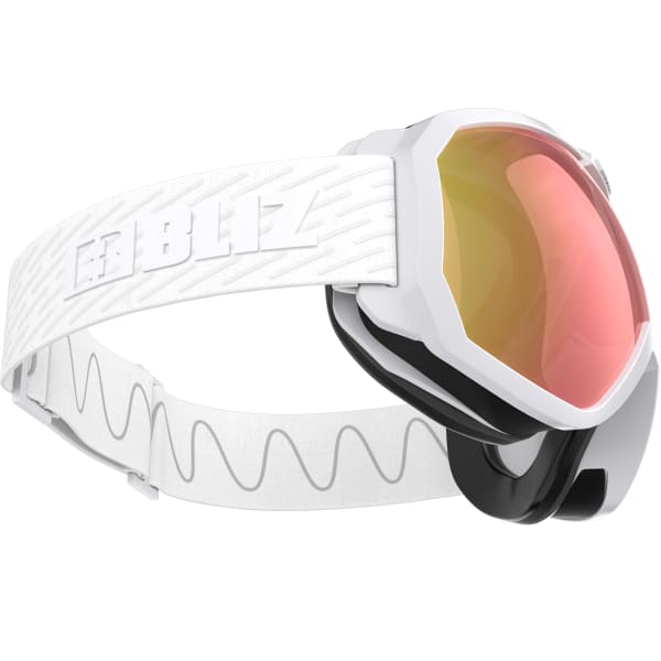 Masque de ski BLIZ CHARGE OTG MATT WHITE W BLACK LOGO/BROWN RED