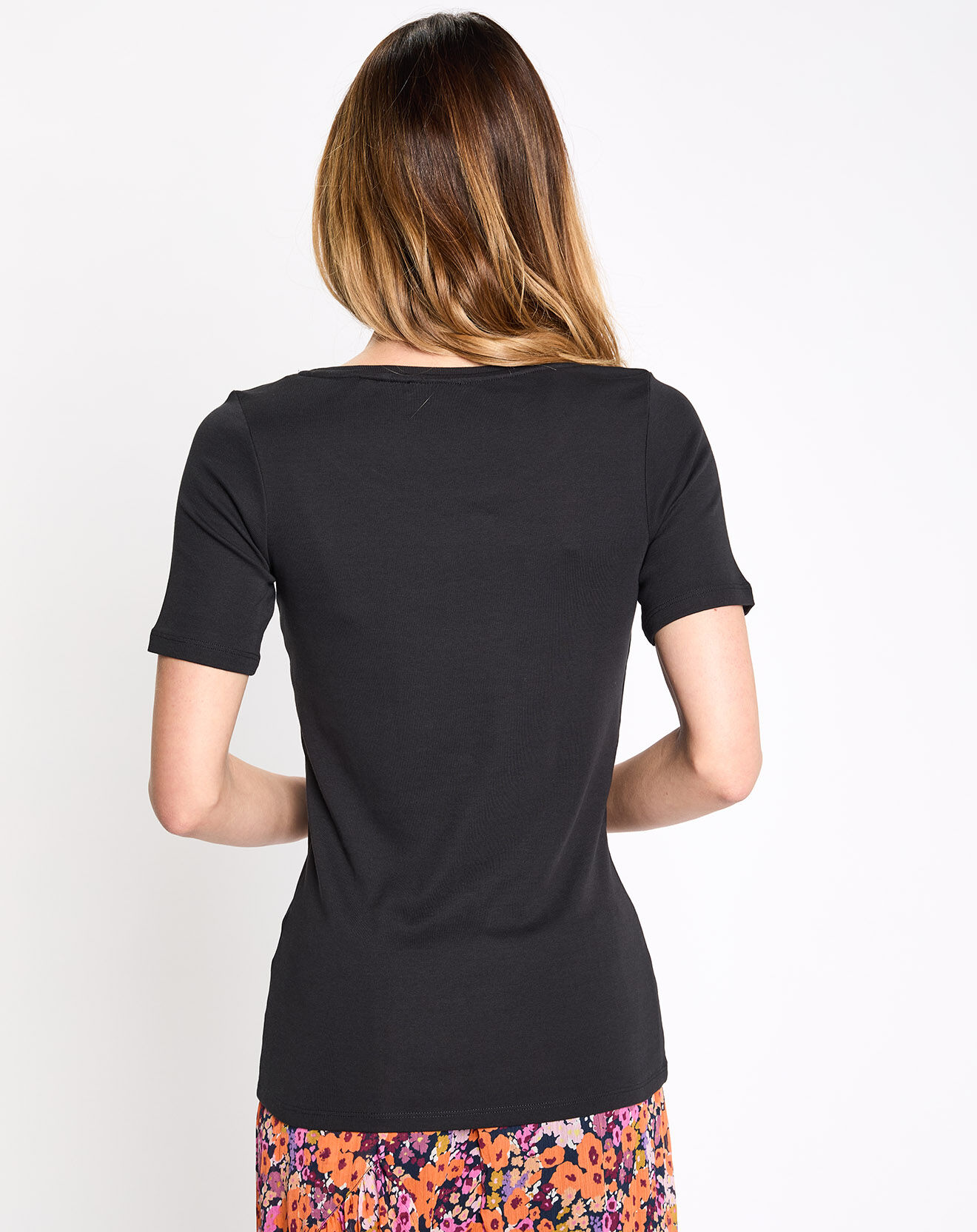 Esprit T-Shirt logo strass best noir