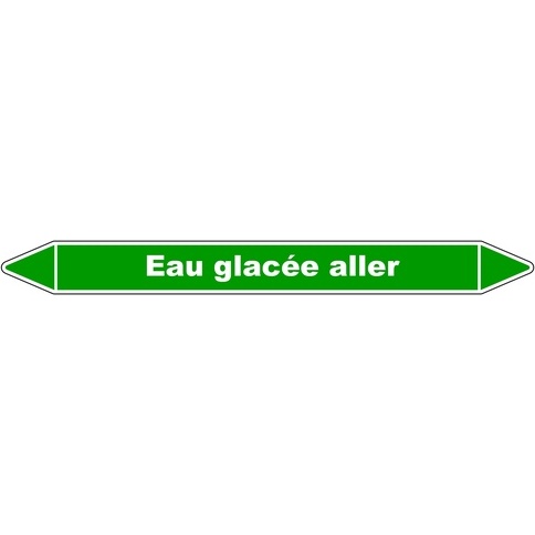 Marqueur tuyauterie - Eau glacée aller - Vinyle laminé