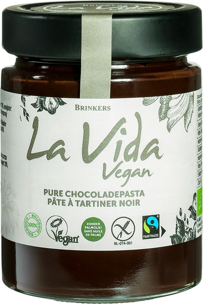 La Vida Vegan Chocoladepasta Puur (270 gr)