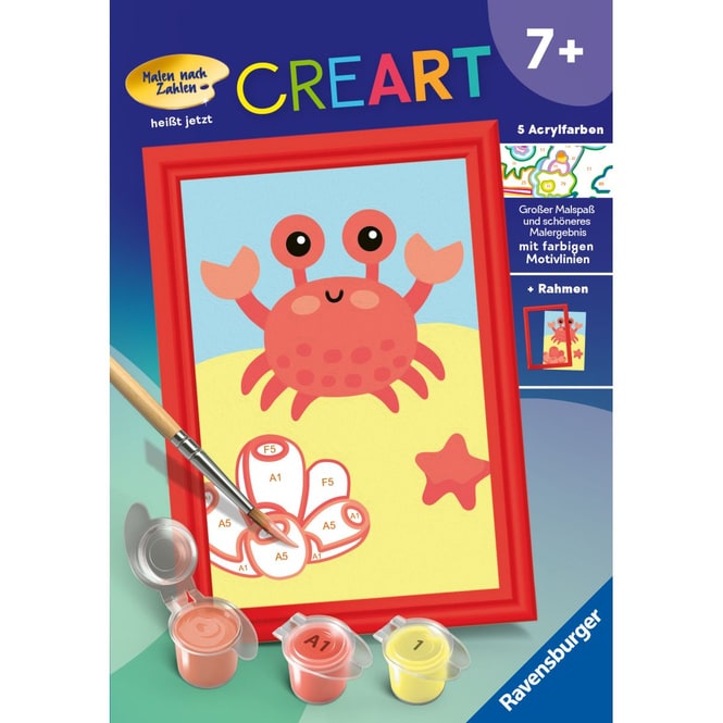 Malen nach Zahlen - CREART® - Fröhliche Krabbe
