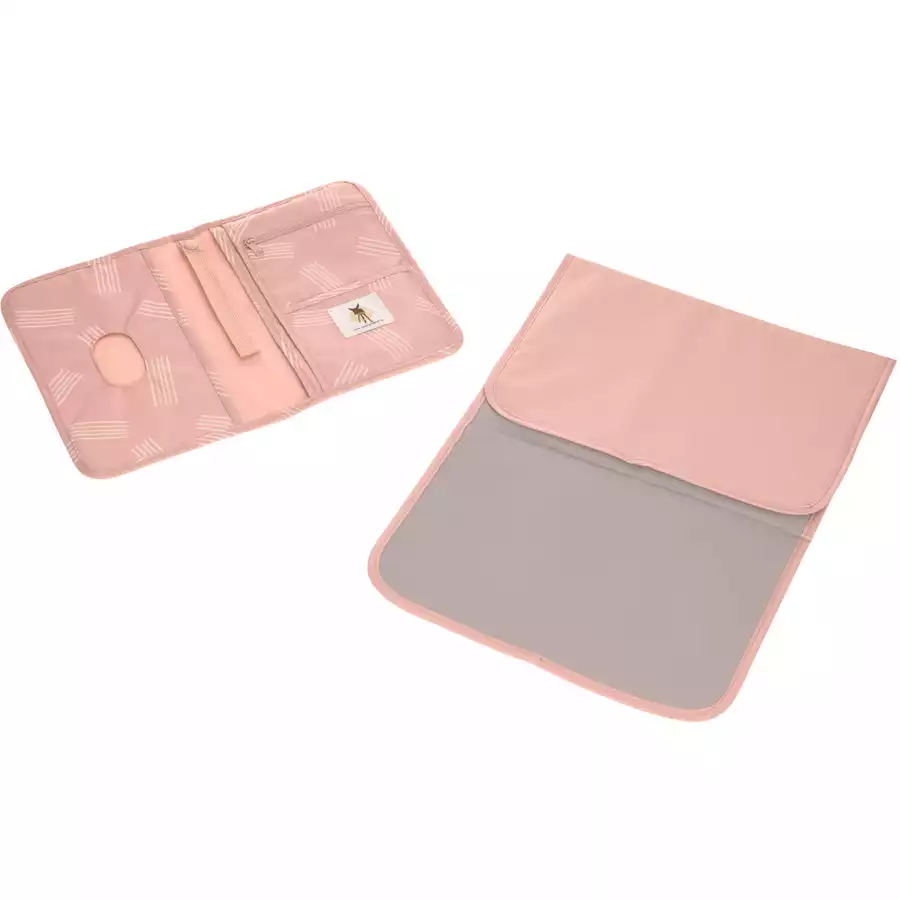 LÄSSIG Windeltasche Casual Changing Pouch Soft Stripes rose