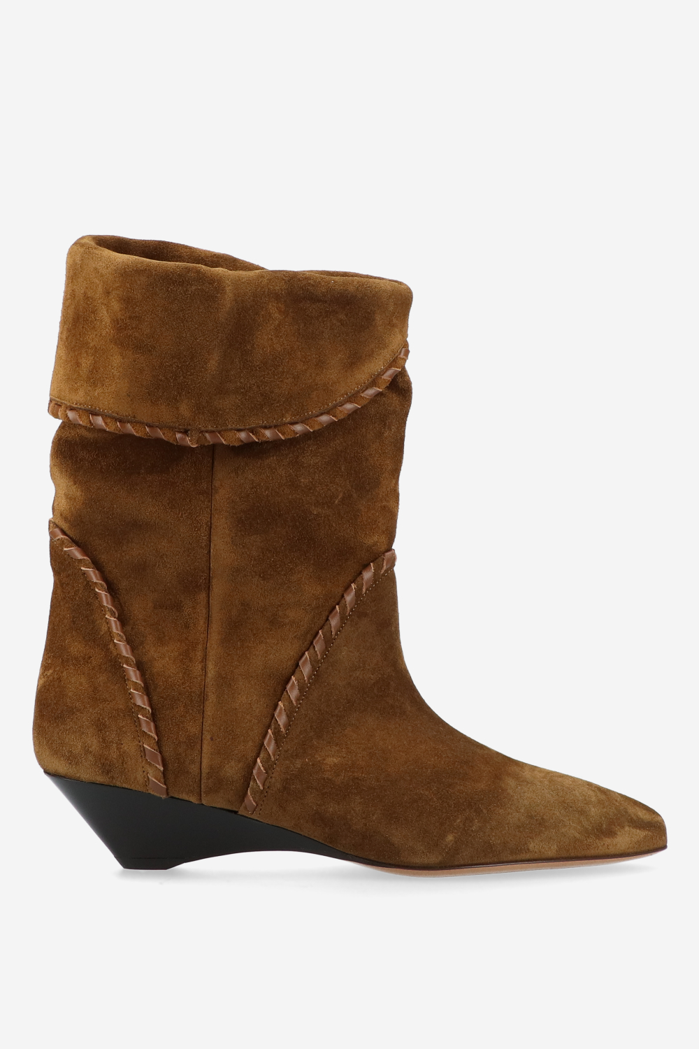 Edoa leather-trimmed suede boots