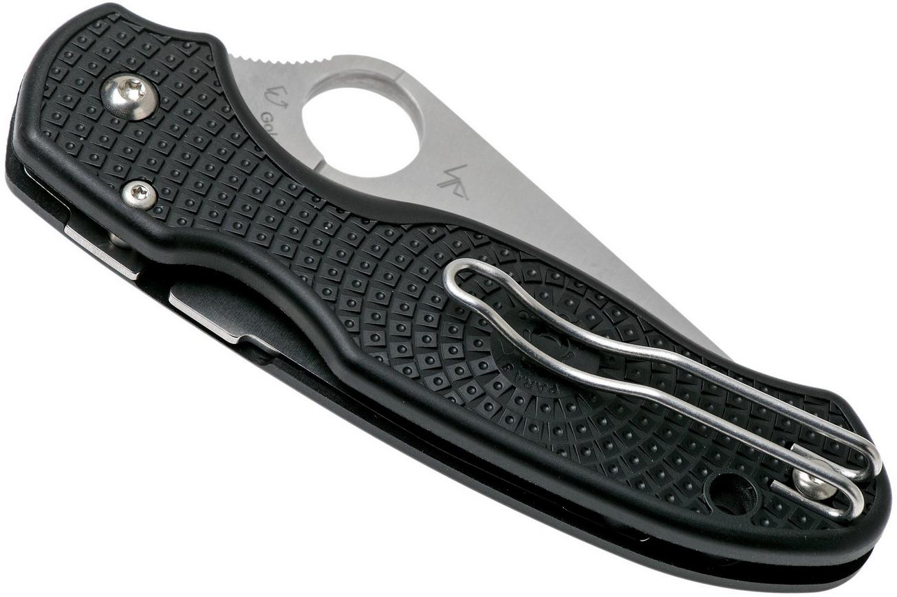 Spyderco Para 3 Lightweight C223PBK serrated FRN CTS-BD1N zakmes