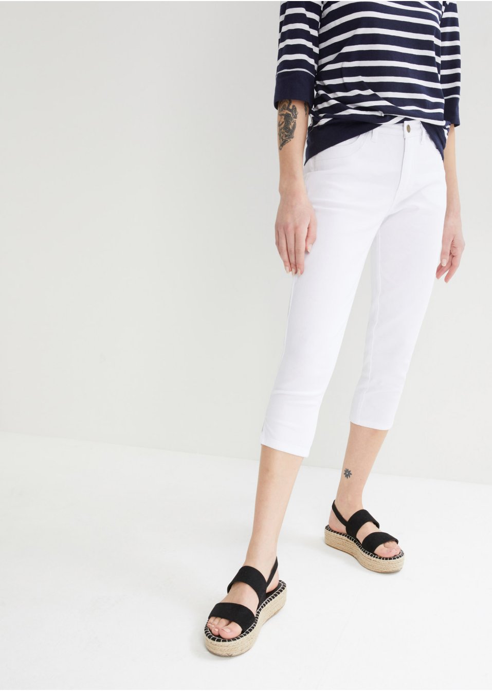 Lot de 2 jeans extensibles 3/4