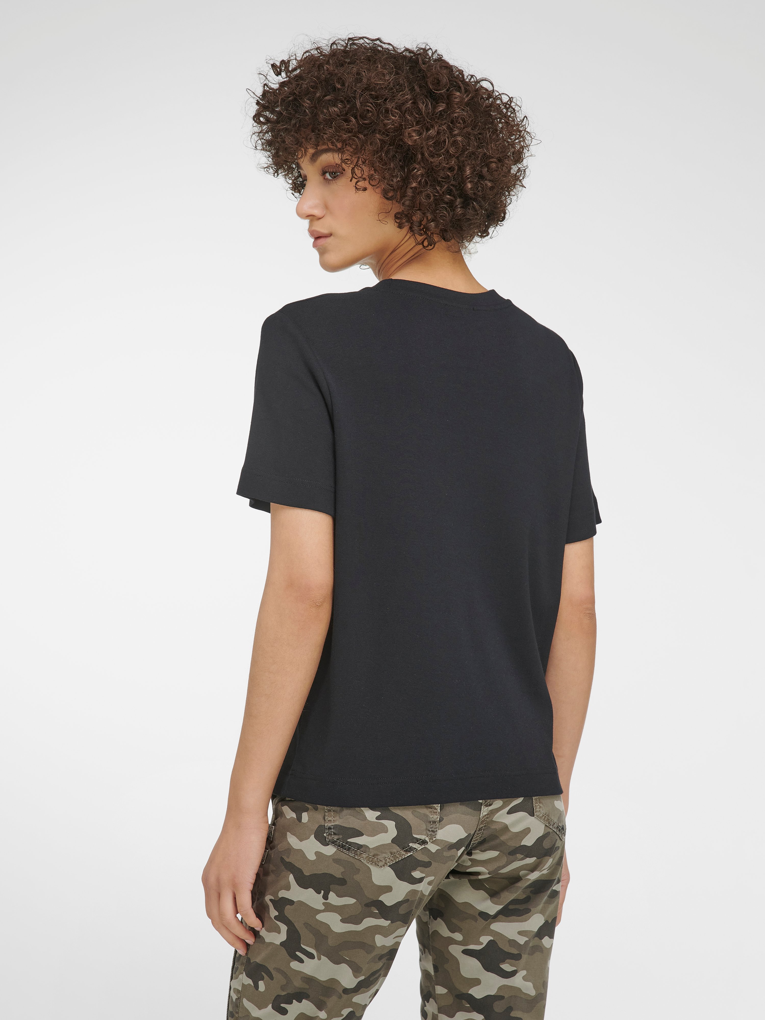 Rundhals-Shirt mit 1/2-Arm