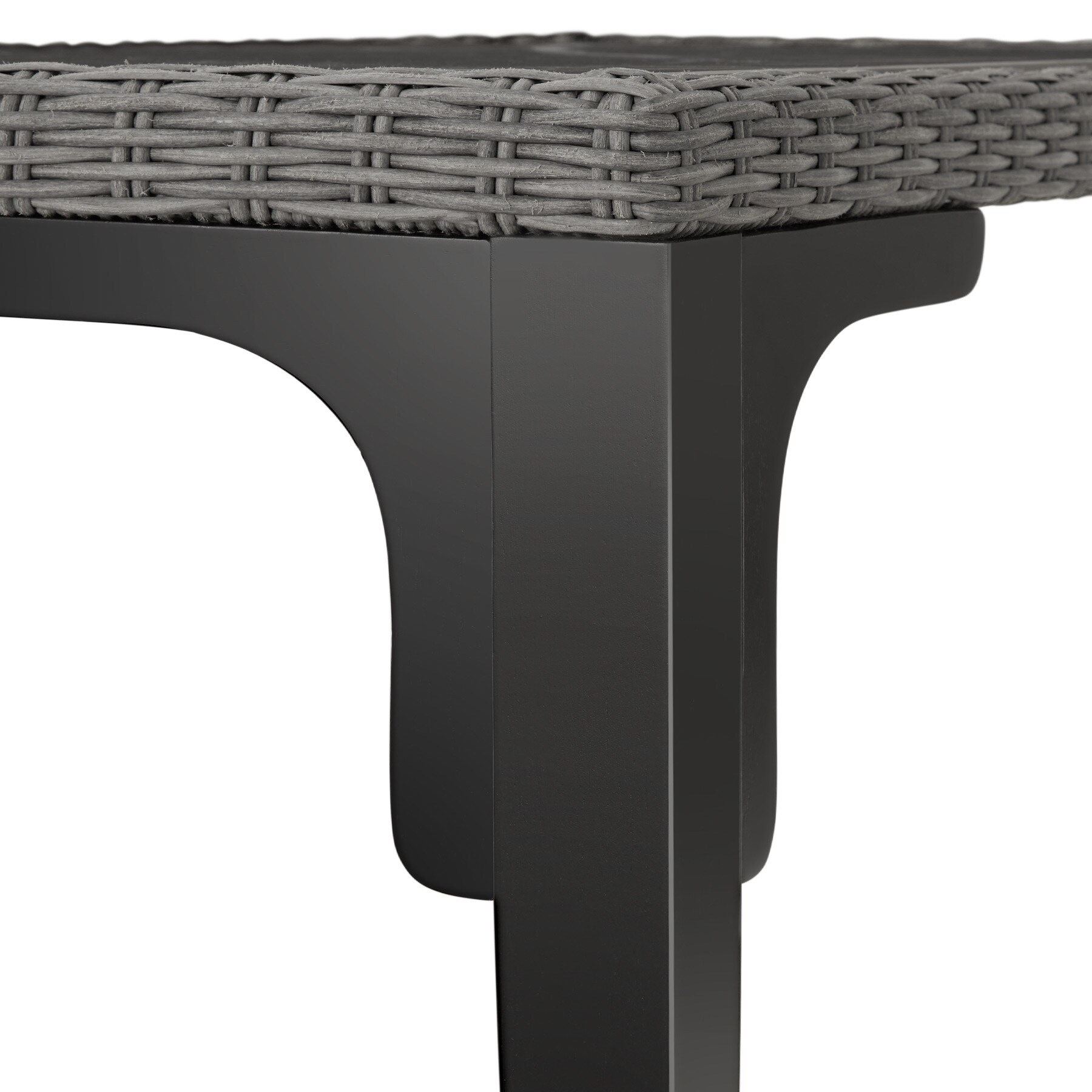 tectake® Rattan Tisch Foggia mit 6 Stühlen Rosarno, mit Holzgestell, wetterfest und UV-beständig, Armlehnen und Beine aus Holz