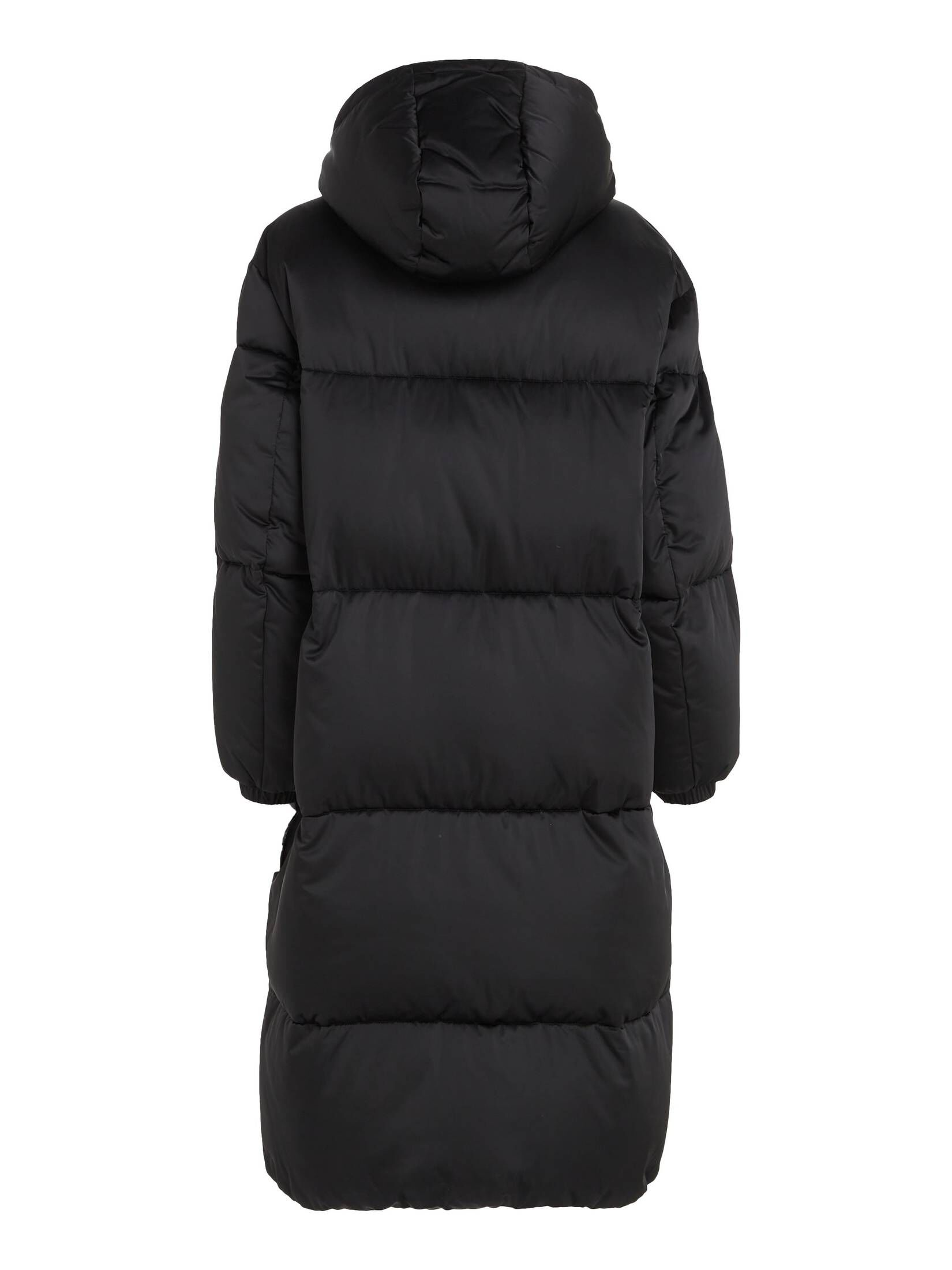 Tommy Jeans| Damen Steppmantel mit Kapuze TJW LONG SATIN PUFFER