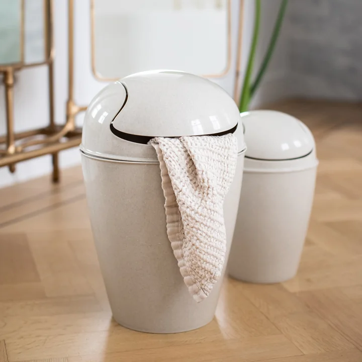 Koziol - DEL Schwingdeckeleimer M, recycled ash grey