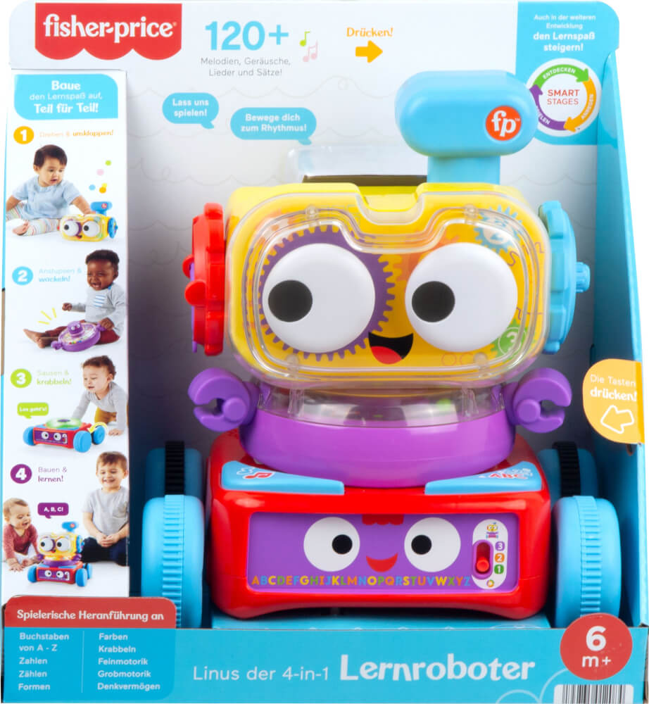 Mattel HCK39 Fisher-Price Robi der 4-in-1 Lernroboter