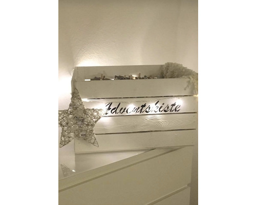 Houten adventsdoos, wit, 50x40x30 cm