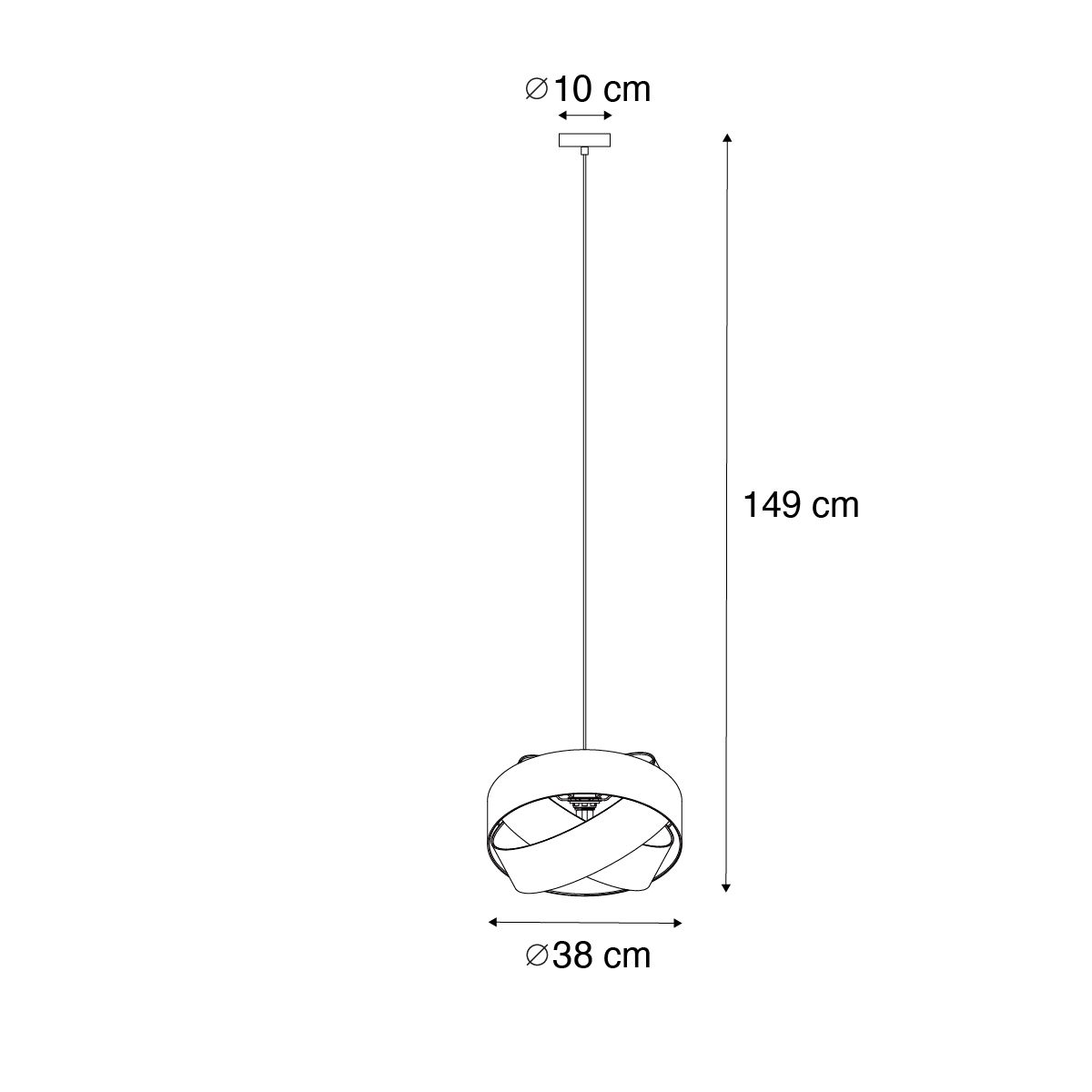 Moderne hanglamp zwart - Cloth