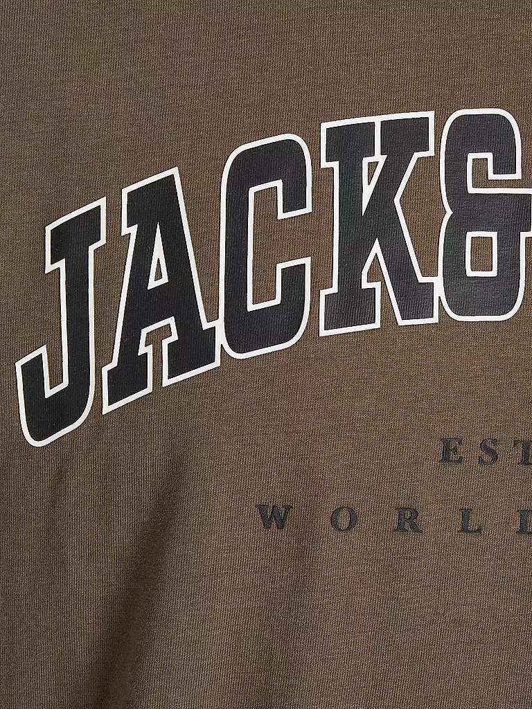 JACK & JONES Jungen T-Shirt  JJECALEB VARSITY TEE  braun