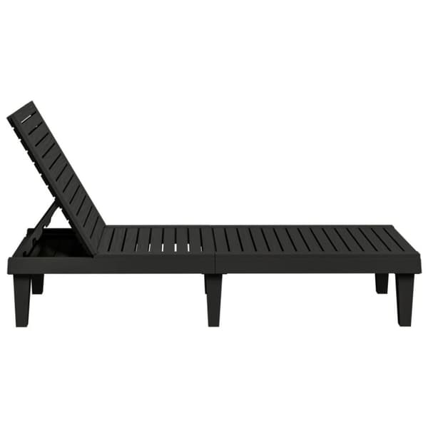 vidaXL Solseng svart 155x58x83 cm polypropylen