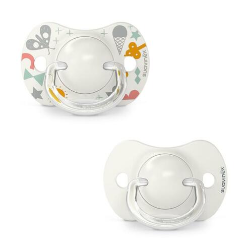 2 sucettes symétrique SX PRO - 0 à 6 mois - Gris - SUAVINEX