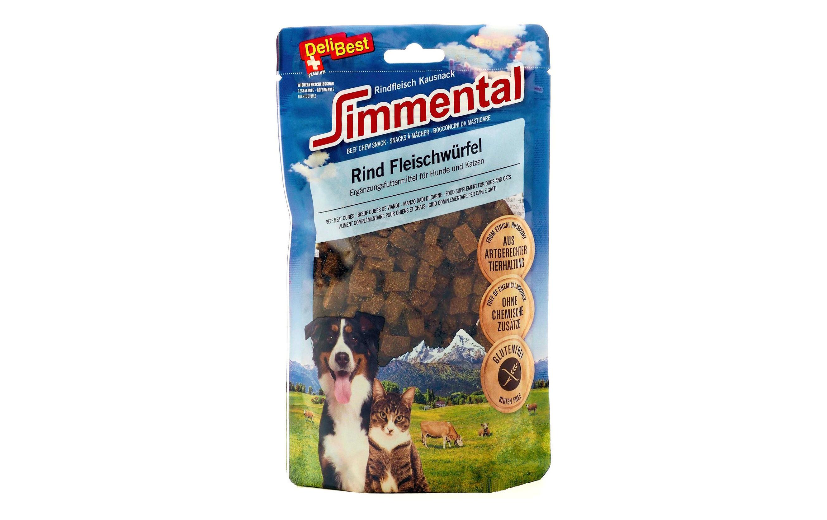 Leckerli Simmental Rind Fleischwürfel, 180 gKauspass für Hunde und Katzen