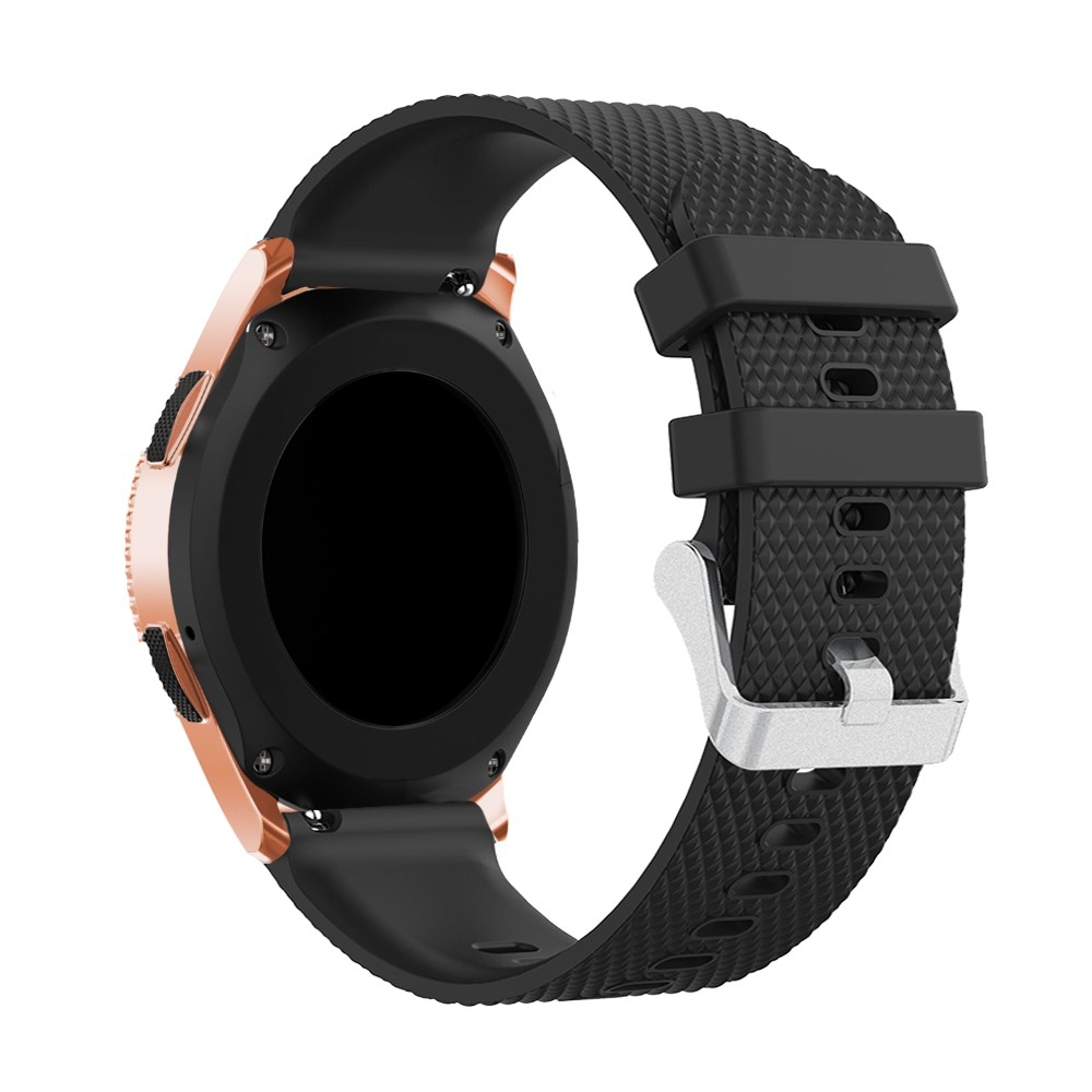 Samsung Galaxy Watch 42mm / Watch Active 2 / Watch Active / Gear Sport Ersatz Sport Silikon Armband - Schwarz