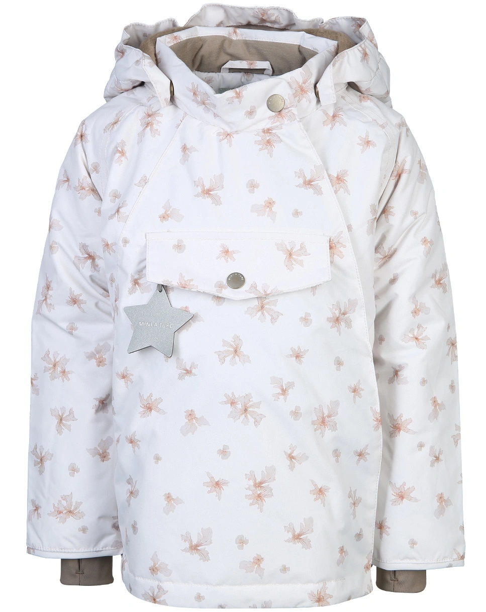 Winterjacke MATWANG AOP mit Kunstfell in papyrus white
