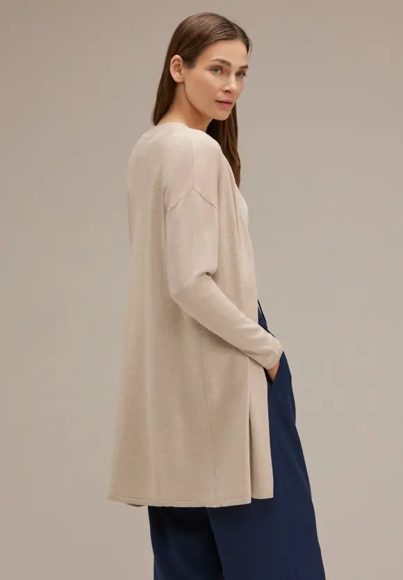 Langer Cardigan - spring sand melange