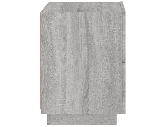 VIDAXL - Armoire de chevet et lumières led sonoma gris bois d'ingénie...