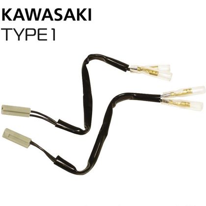 Connectique Oxford POUR CLIGNOTANTS SPECIFIQUES Kawasaki Type 1 Universel - Noir