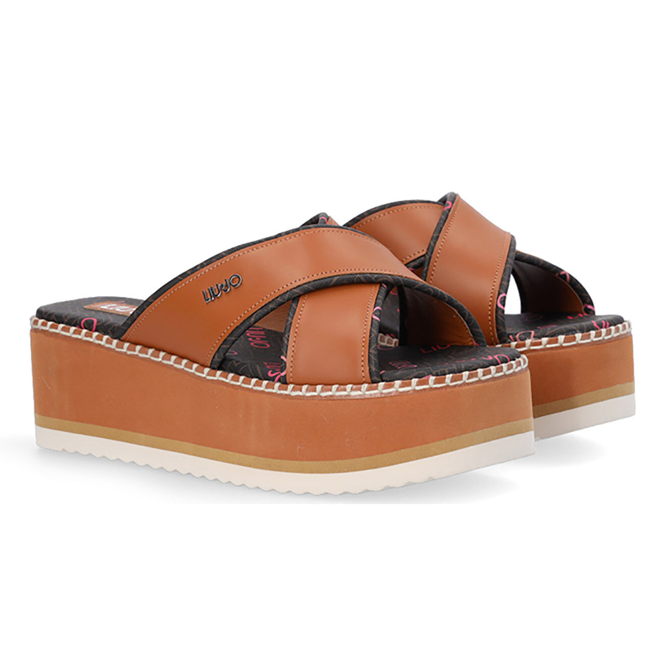 Liu-Jo Sandales plateforme en Cuir Albane marron