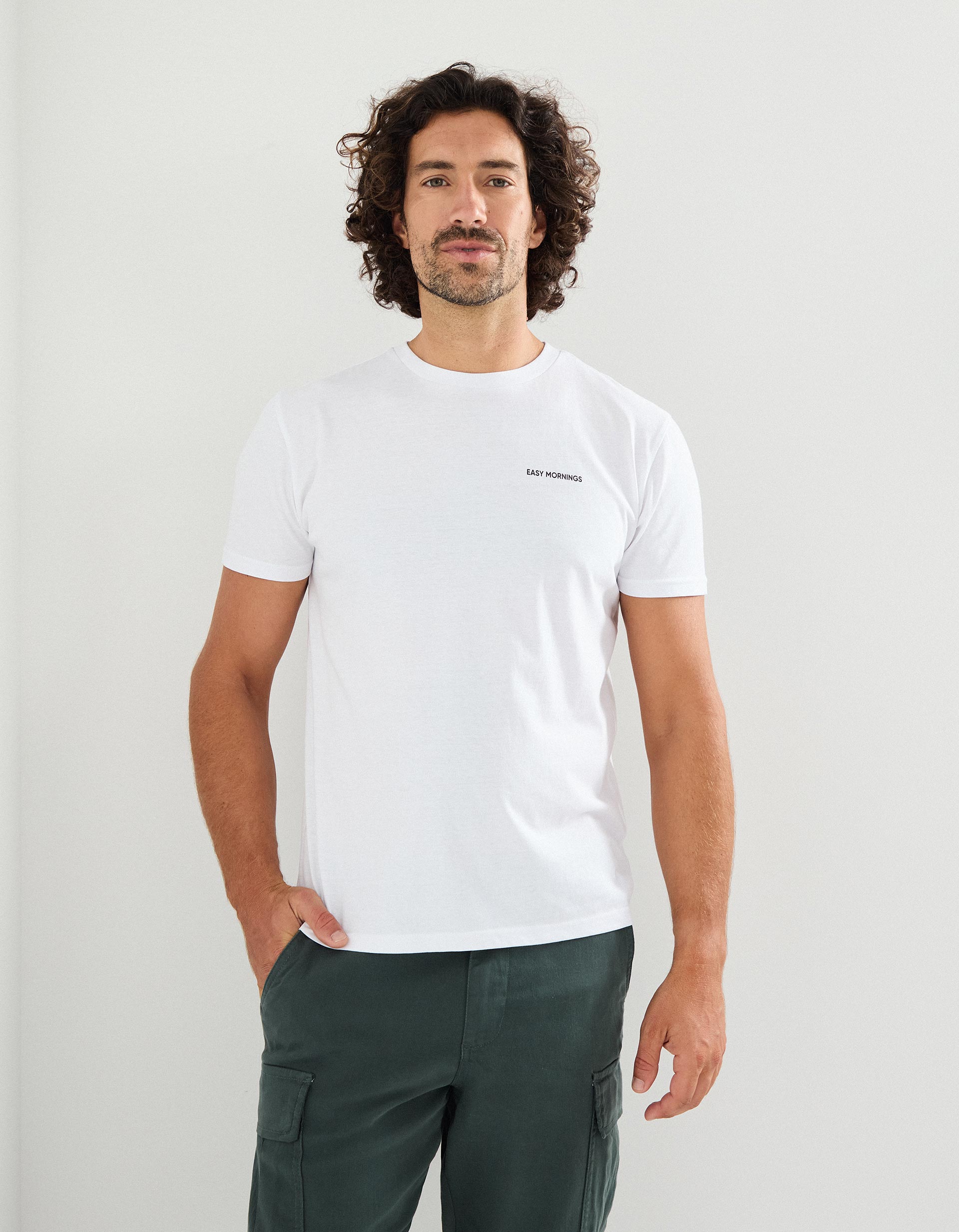 T-shirt Print, Homem, Branco