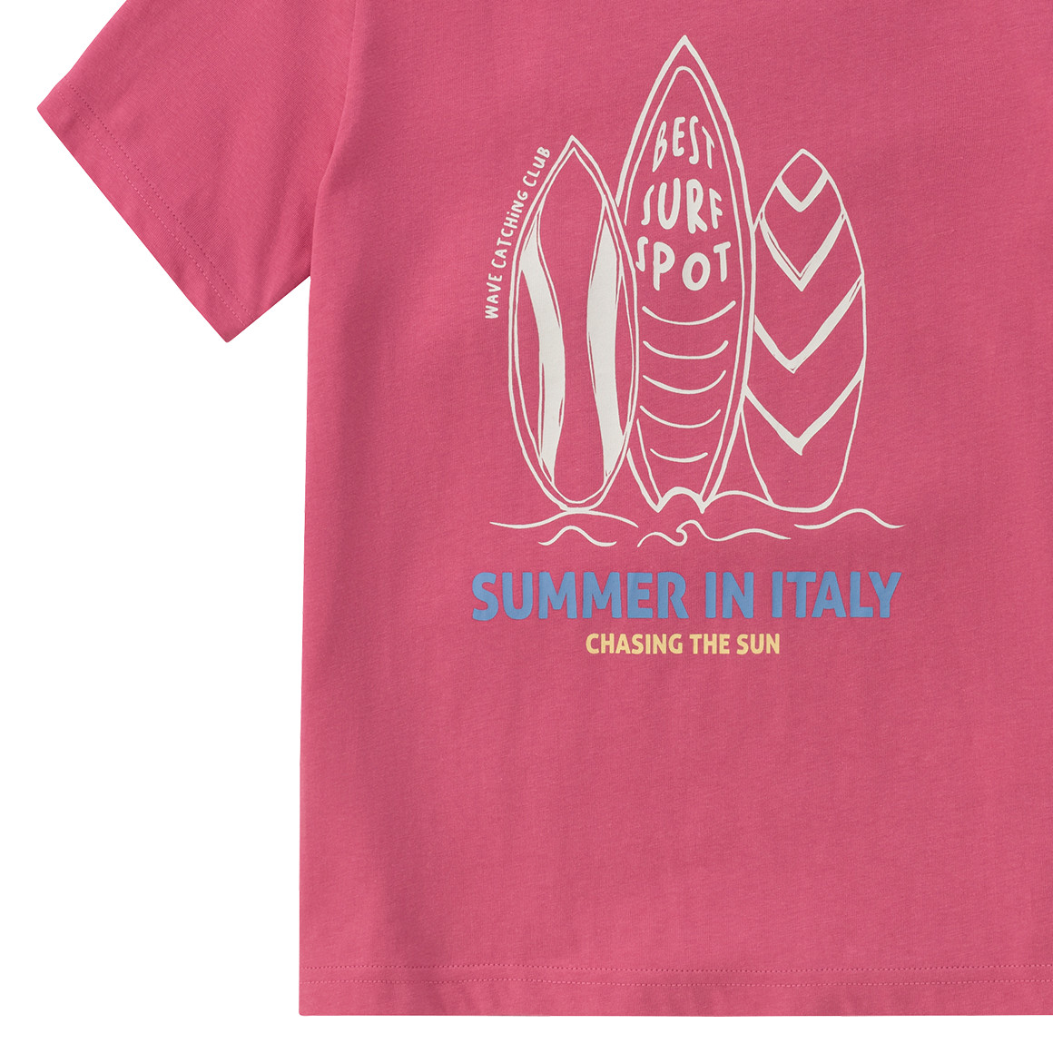 Jonas Nielsen Jungen T-Shirt mit großem Print pink