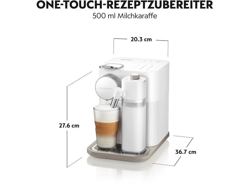 De'Longhi Kaffeemaschine Nespresso Gran Lattissima EN 640.W Kapselmaschine der Original Line mit Milchsystem und automatischer Spülfunktion