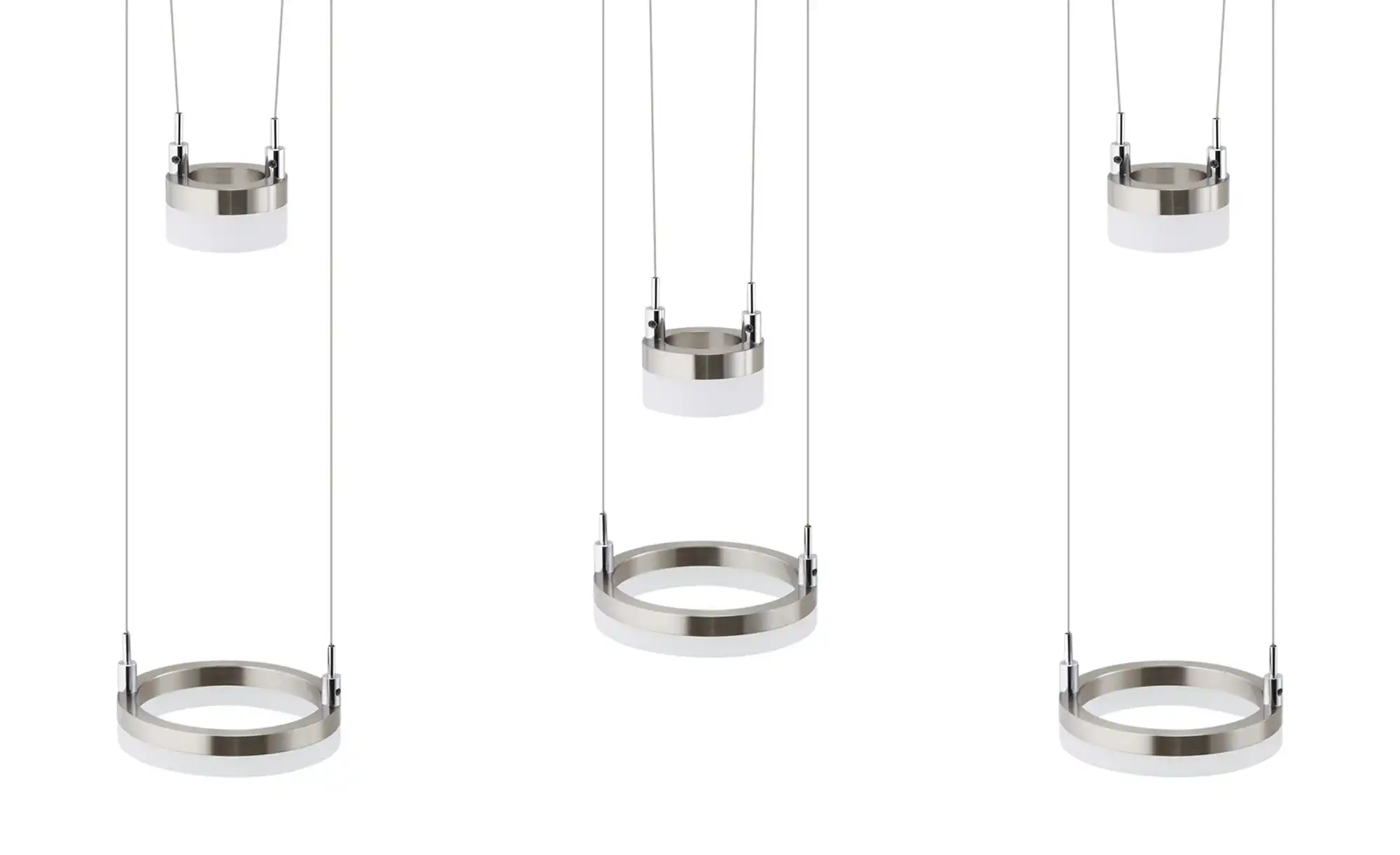 Meisterleuchten LED-Pendelleuchte, 6-flammig, nickel matt