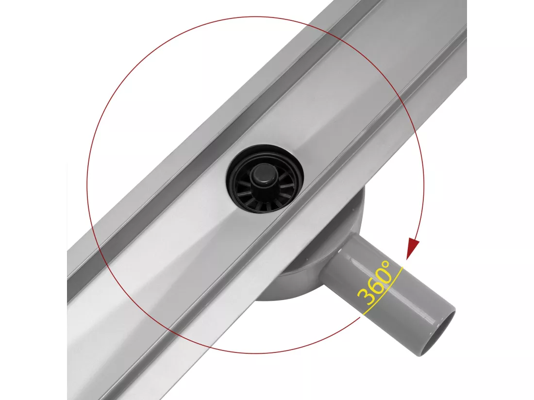 Drain linéaire en acier inoxydable Rea Pure Neo Pro 900 Brush Steel