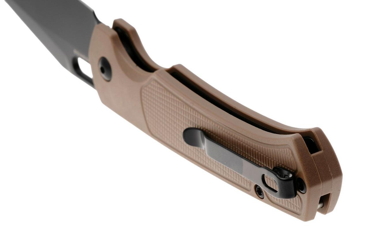 Artisan Cutlery Revel 1867P-BBN, Black PVD AR-RPM9, Brown FRN zakmes, Ray Laconico design