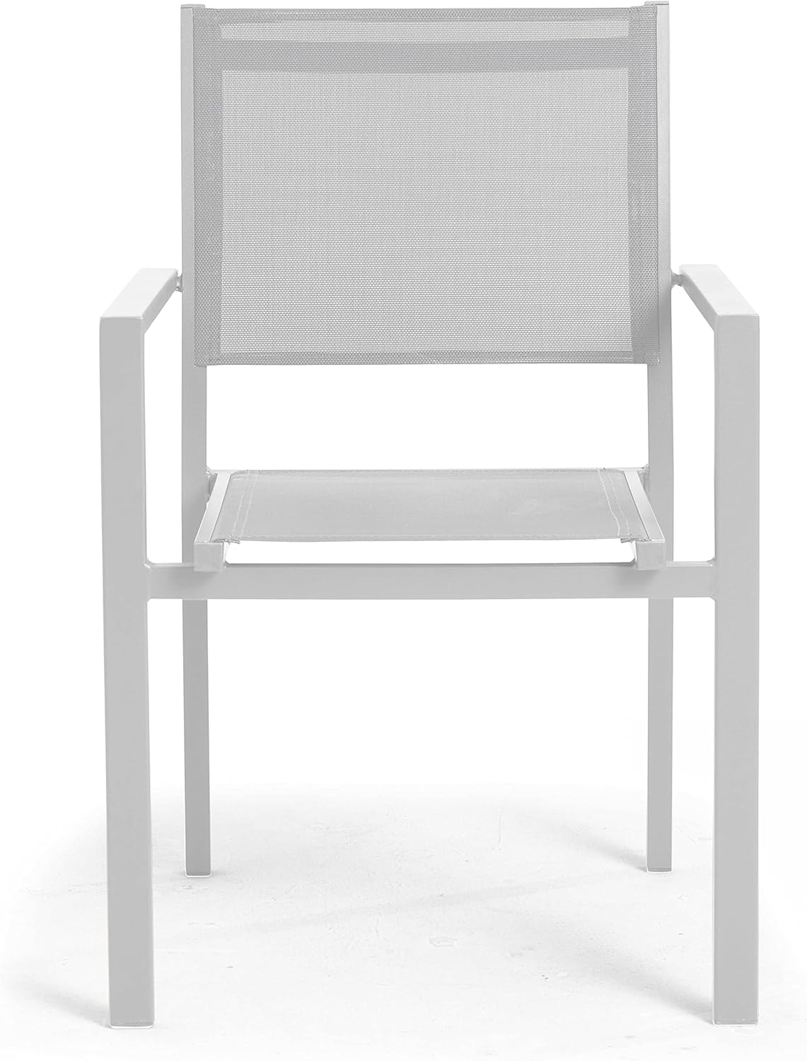 Oviala Gartensessel, Aluminium und Textilene, Weiß, 2 Stück