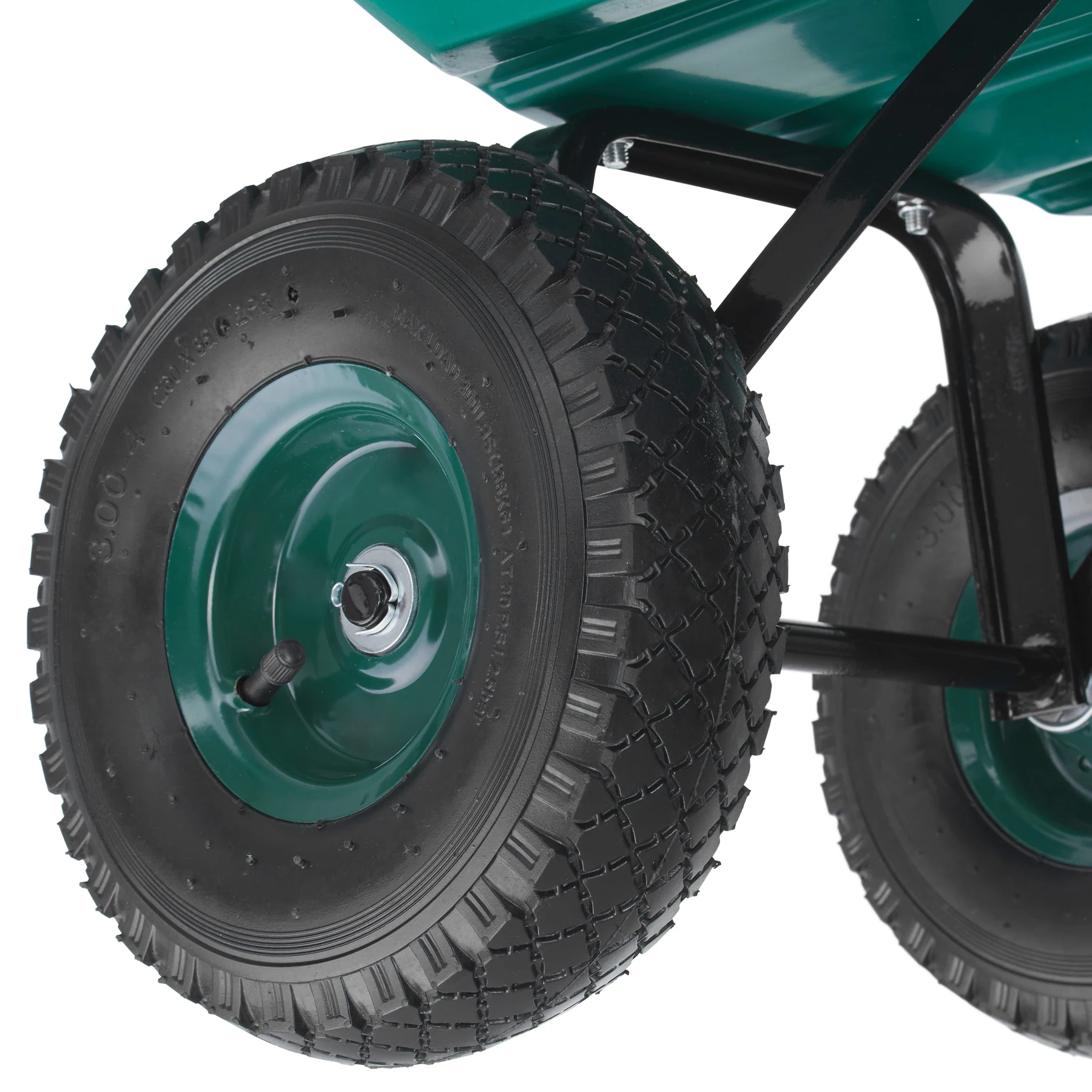 tectake® Gartenwagen, mit Kippfunktion, leichtgängige Lenkachse, Belastbarkeit 120 kg