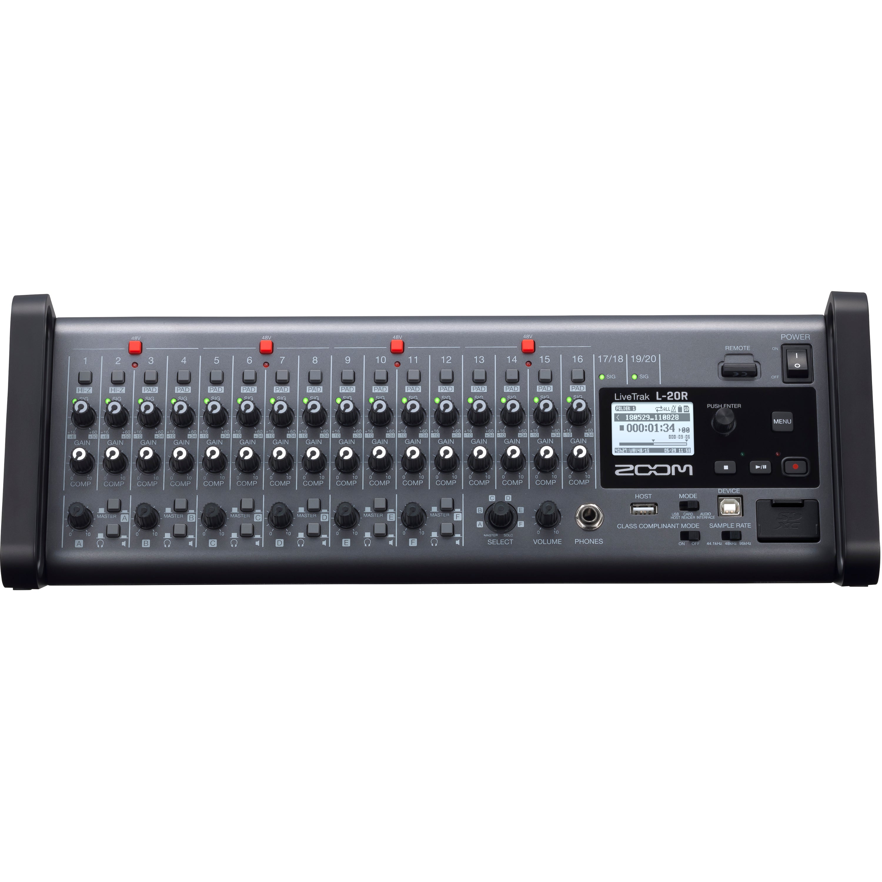Zoom LiveTrak L-20R digitale rackmixer