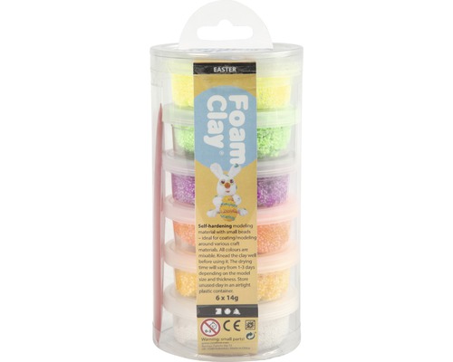 Foam Clay® Lentekleuren, 6 x 14 g