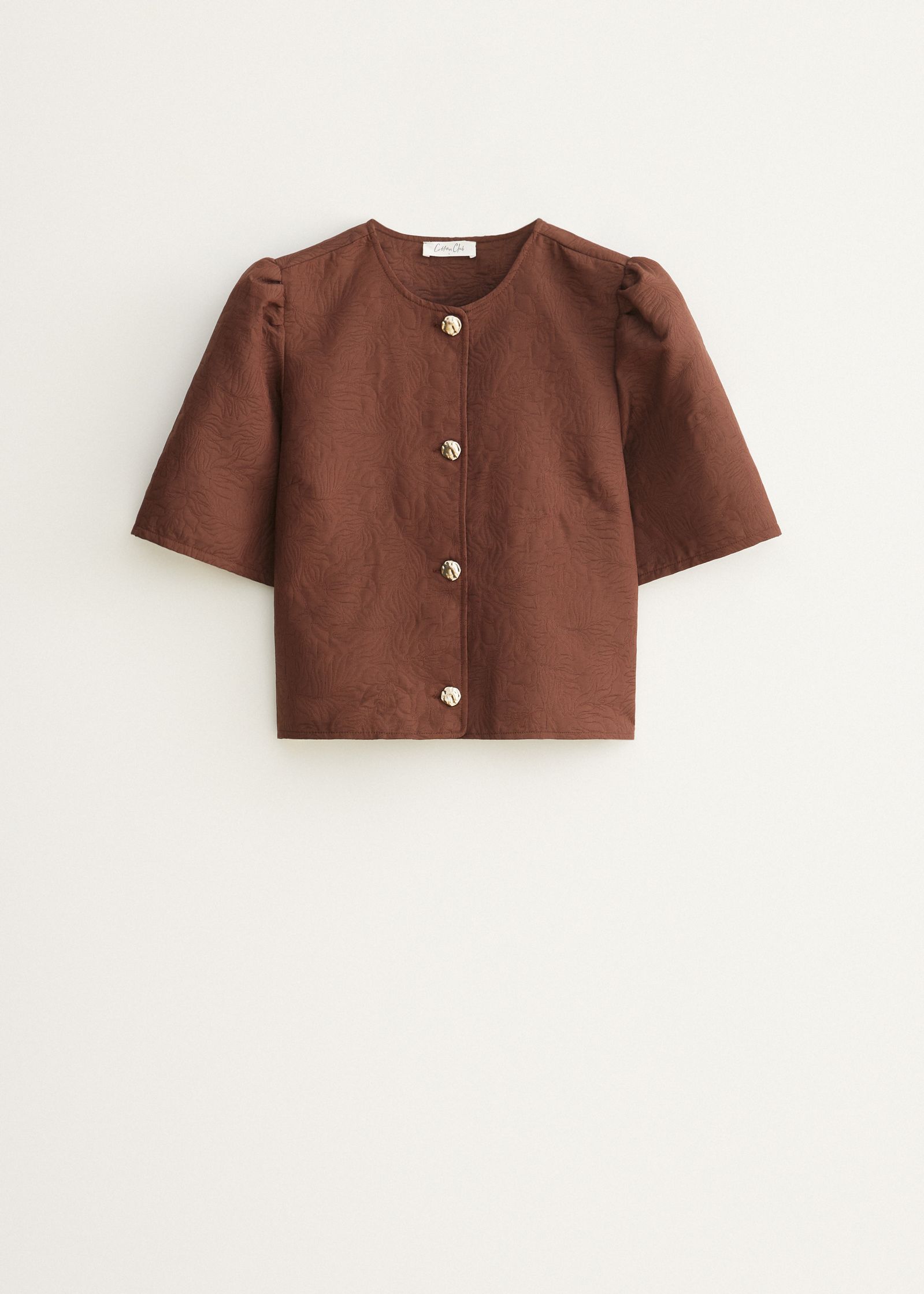 Blouse met jacquard details