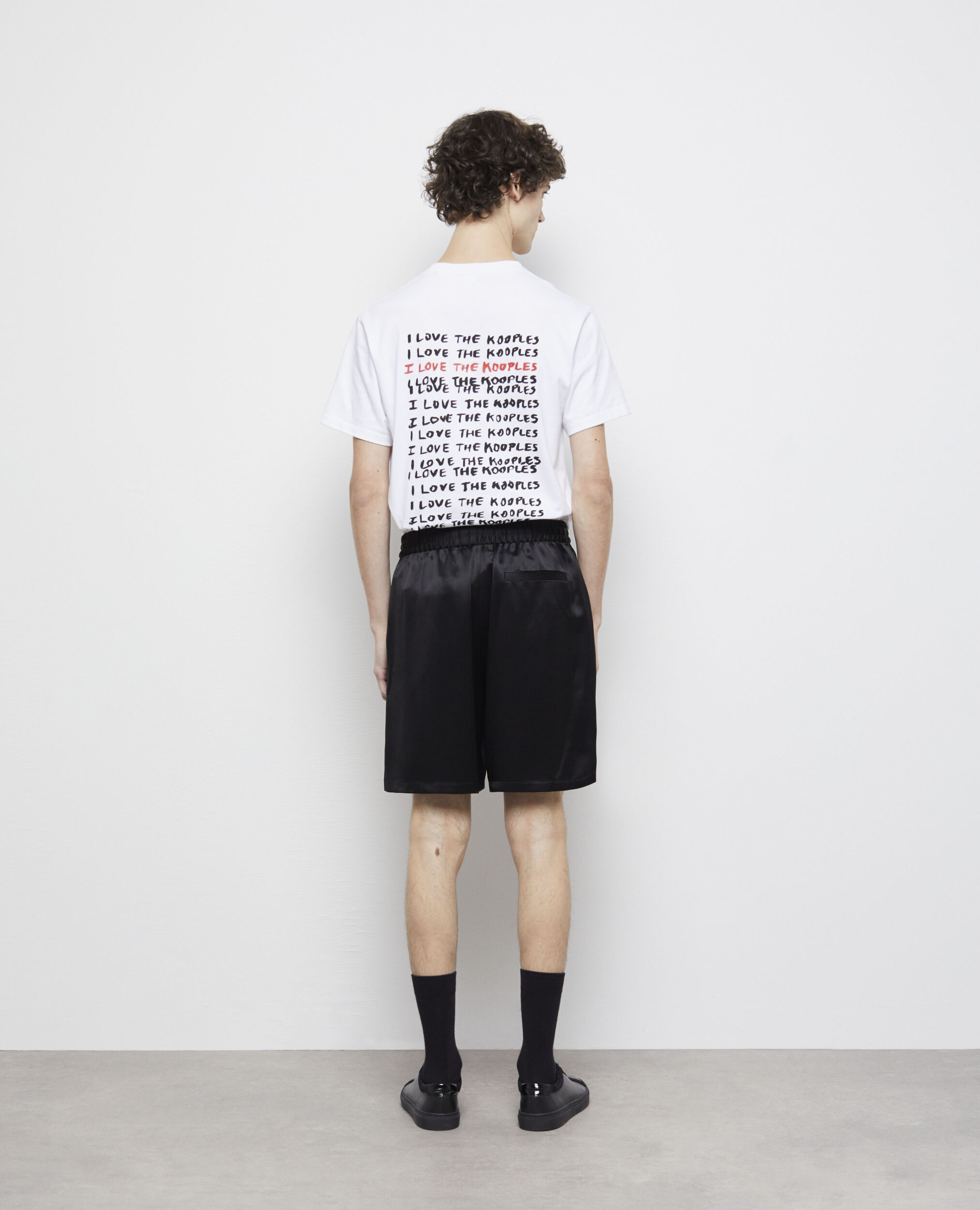 Short noir avec broderies Western