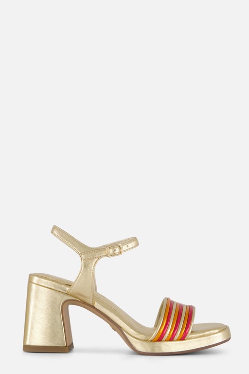 Tamaris Sandalen met hak goud Synthetisch