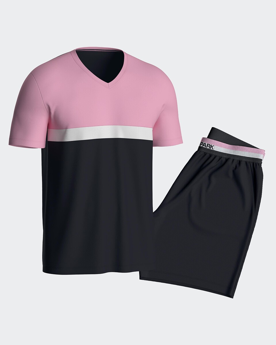 EDEN PARK<br>Pijama curto em blocos de cores