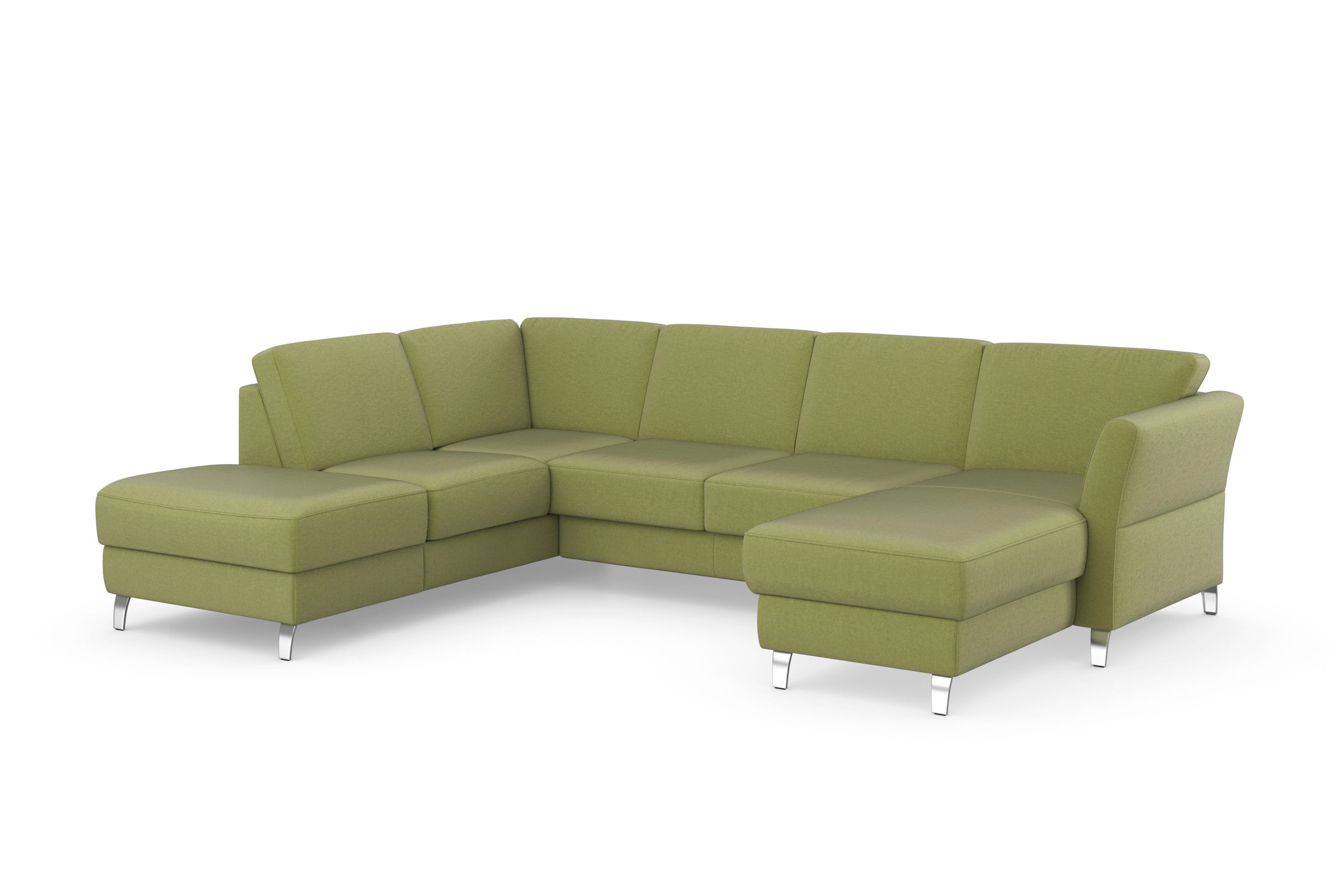 sit&more Wohnlandschaft »Visby U-Form« Wahlweise mit Bettfunktion und Stauraum, frei im Raum stellbar