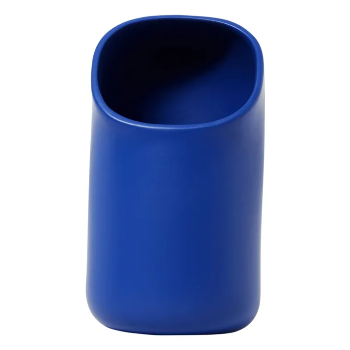 Moustache Vase en céramique Ô, Ionna Vautrin | Bleu indigo