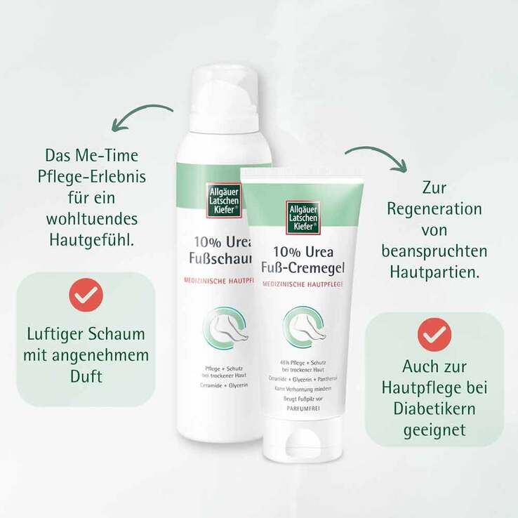 Allgäuer Latschenkiefer 10% Urea Fußschaum, 150 ml