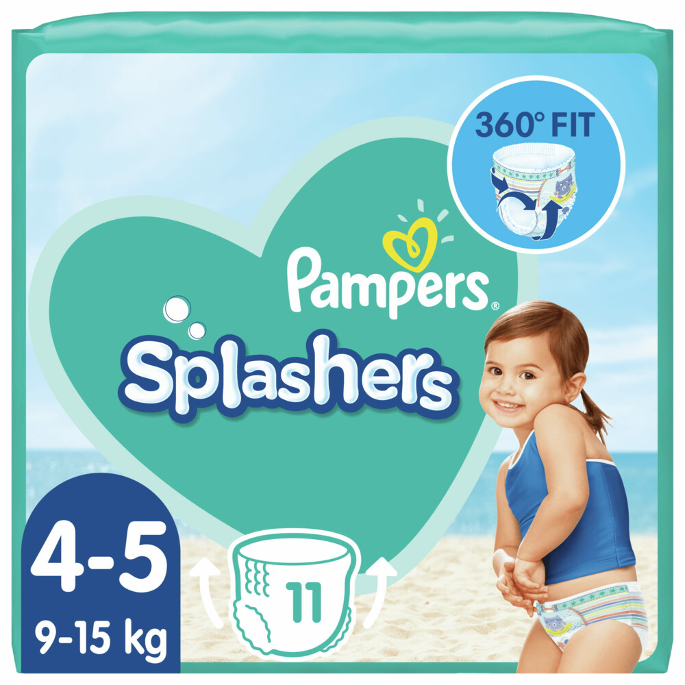 Pampers Splashers Zwemluiers Maat 4-5 (9-15 kg)11 stuks