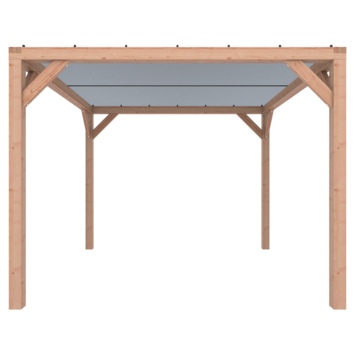 Pergola Silvano Douglas met schaduwdoek 324x324 cm