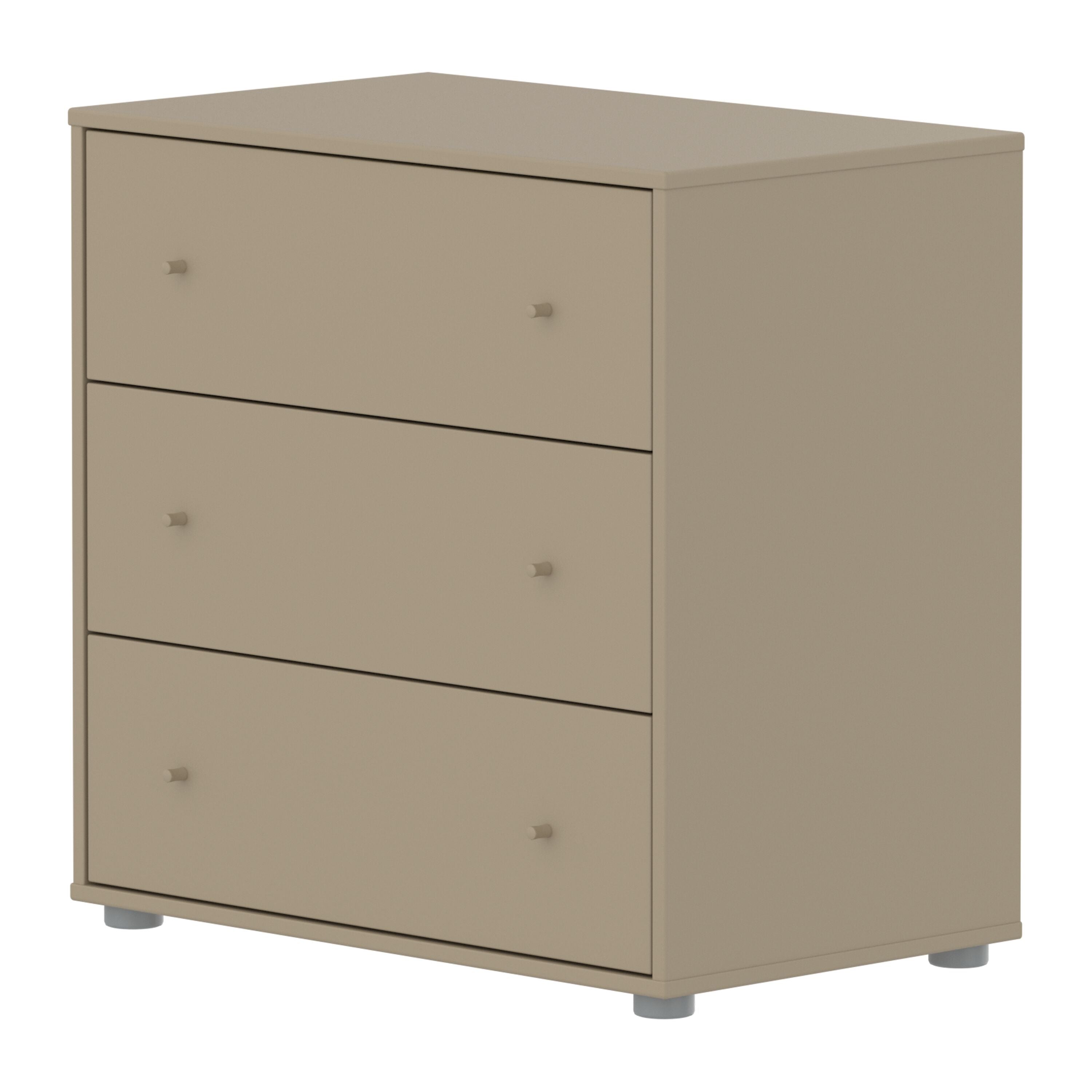 SAGA Komd oat mit oat knobs/pla.Füsse - Oat / B: 75.0 cm x T: 45.0 cm x H: 74.0 cm