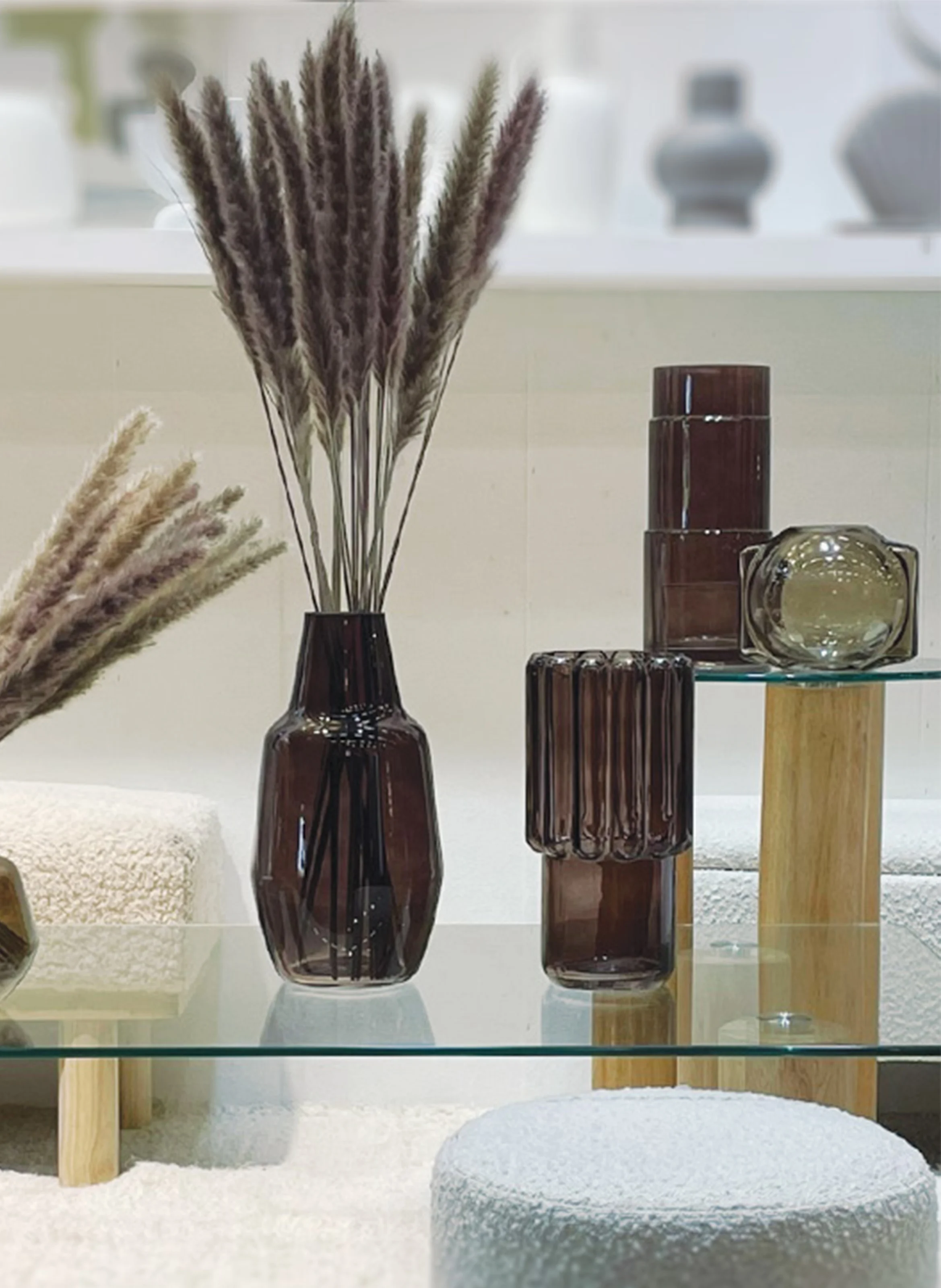 Vase en verre | Marron