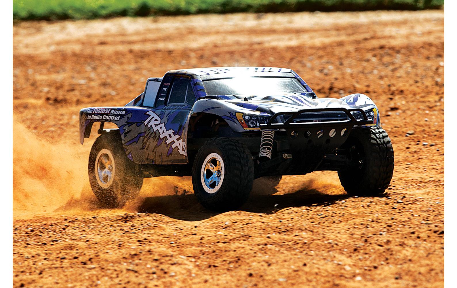 Short Course Truck Slash 2WD Blau, ARTR, 1:10<br>Short-Course Truck im Massstab 1:10 mit Heckantrieb