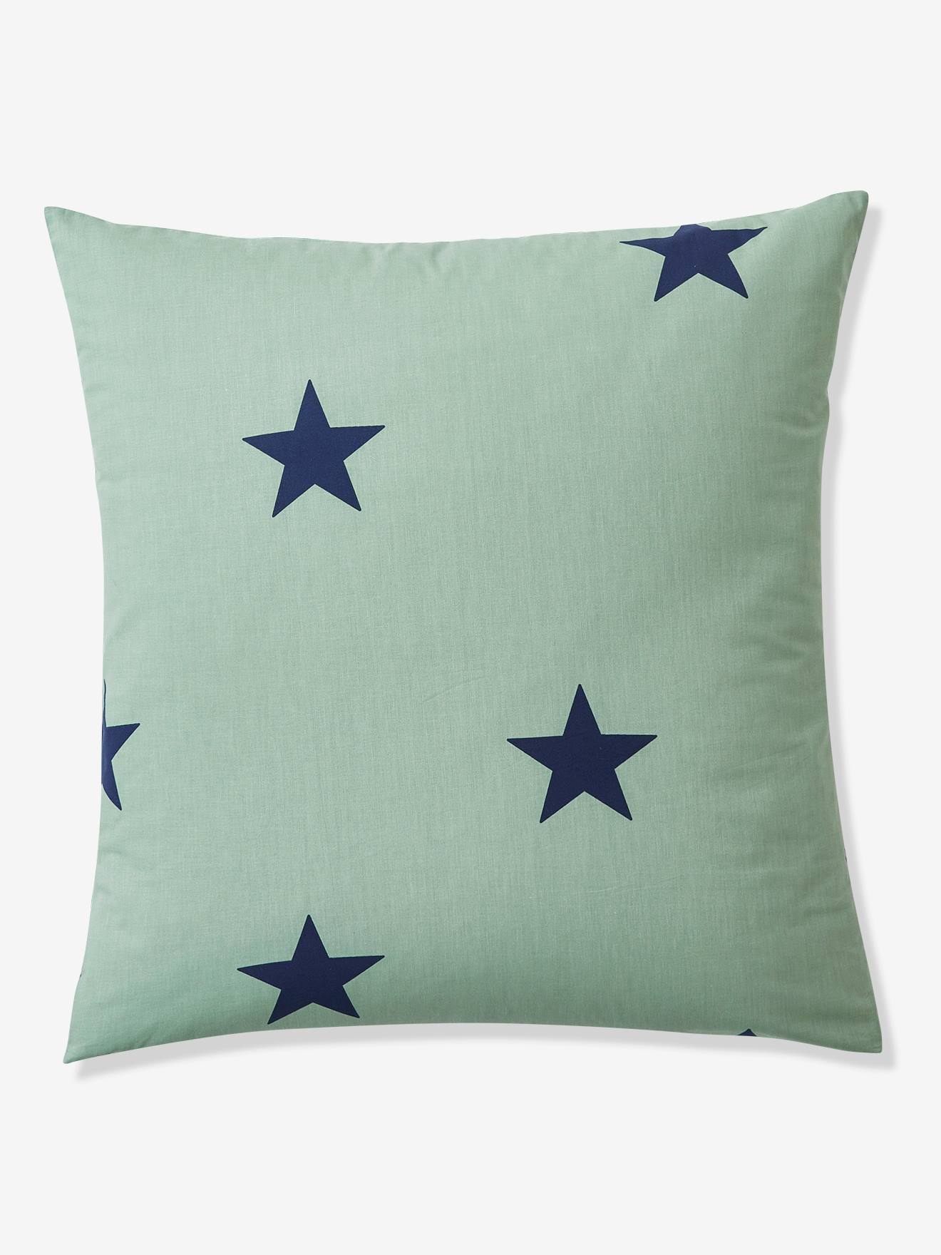 Conjunto infantil Dream Big com capa de edredom e fronha, estampa verde básica tamanho médio.